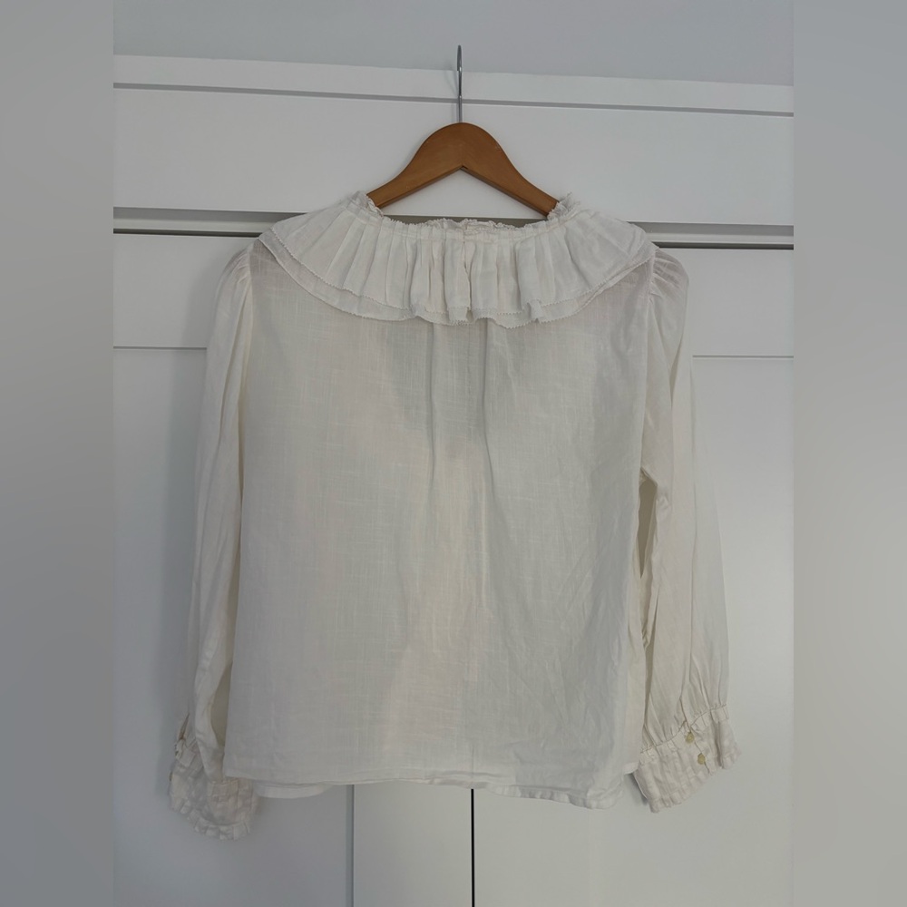 THE GREAT. White Ruffled Blouse - Picture 10 of 14